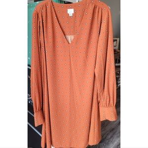 A New Day (by Target) XXL Burnt Orange Abstract Dress